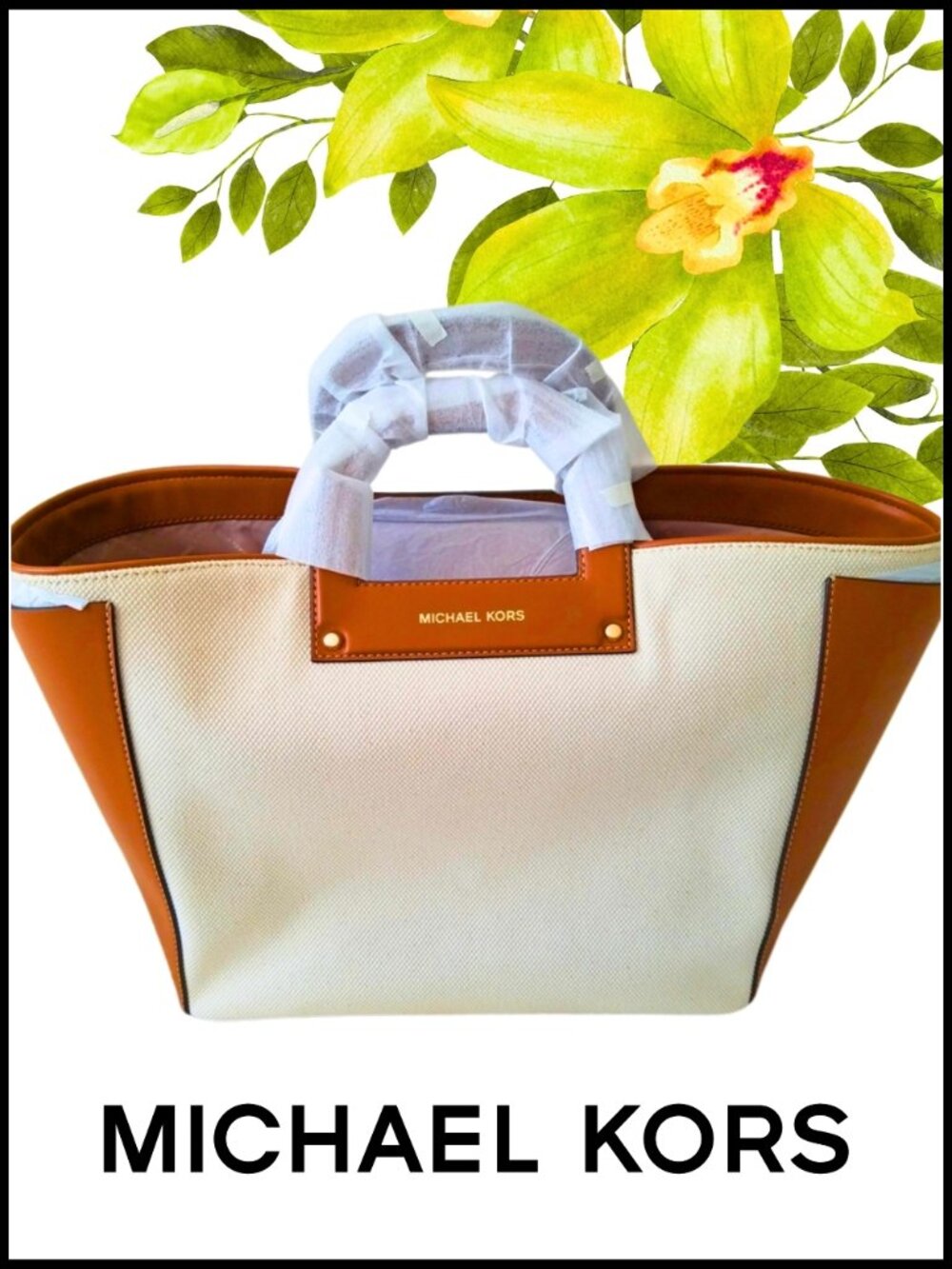 NWT Michael Kors Extra-Large Cotton Tote Bag